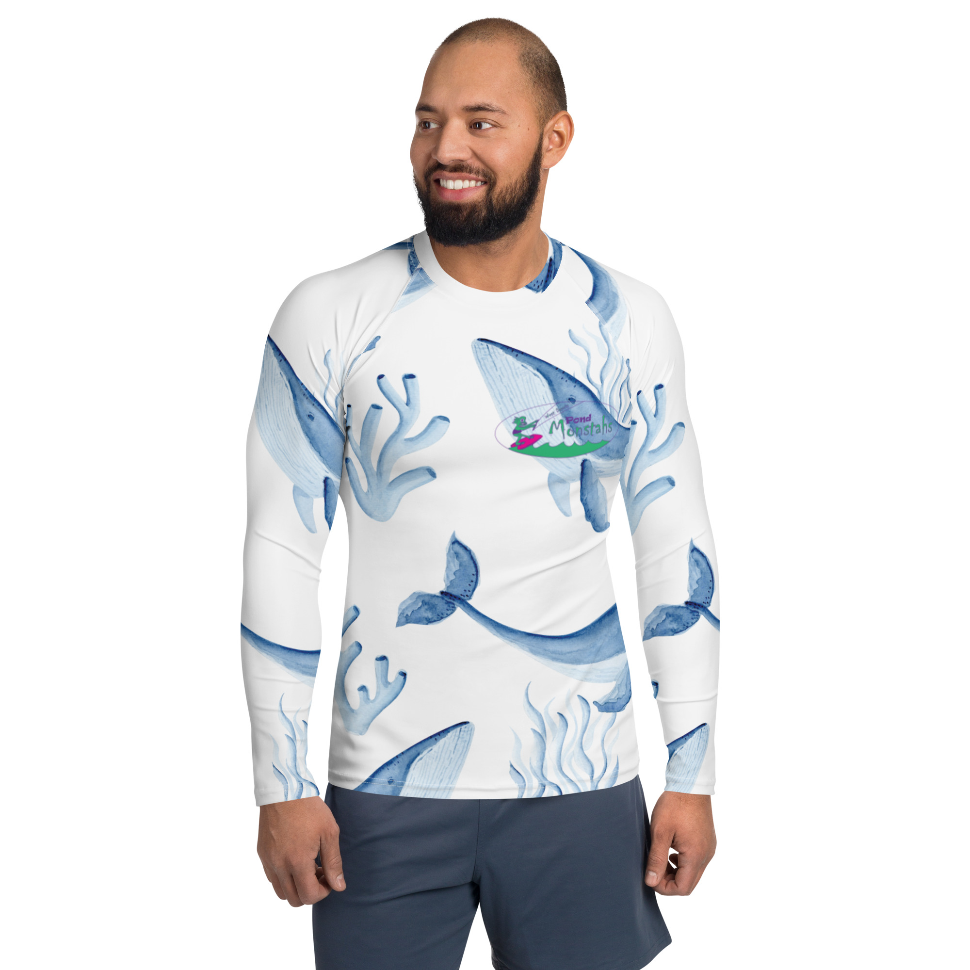 Pond Monstah Rash Guard - Whale - Image 2