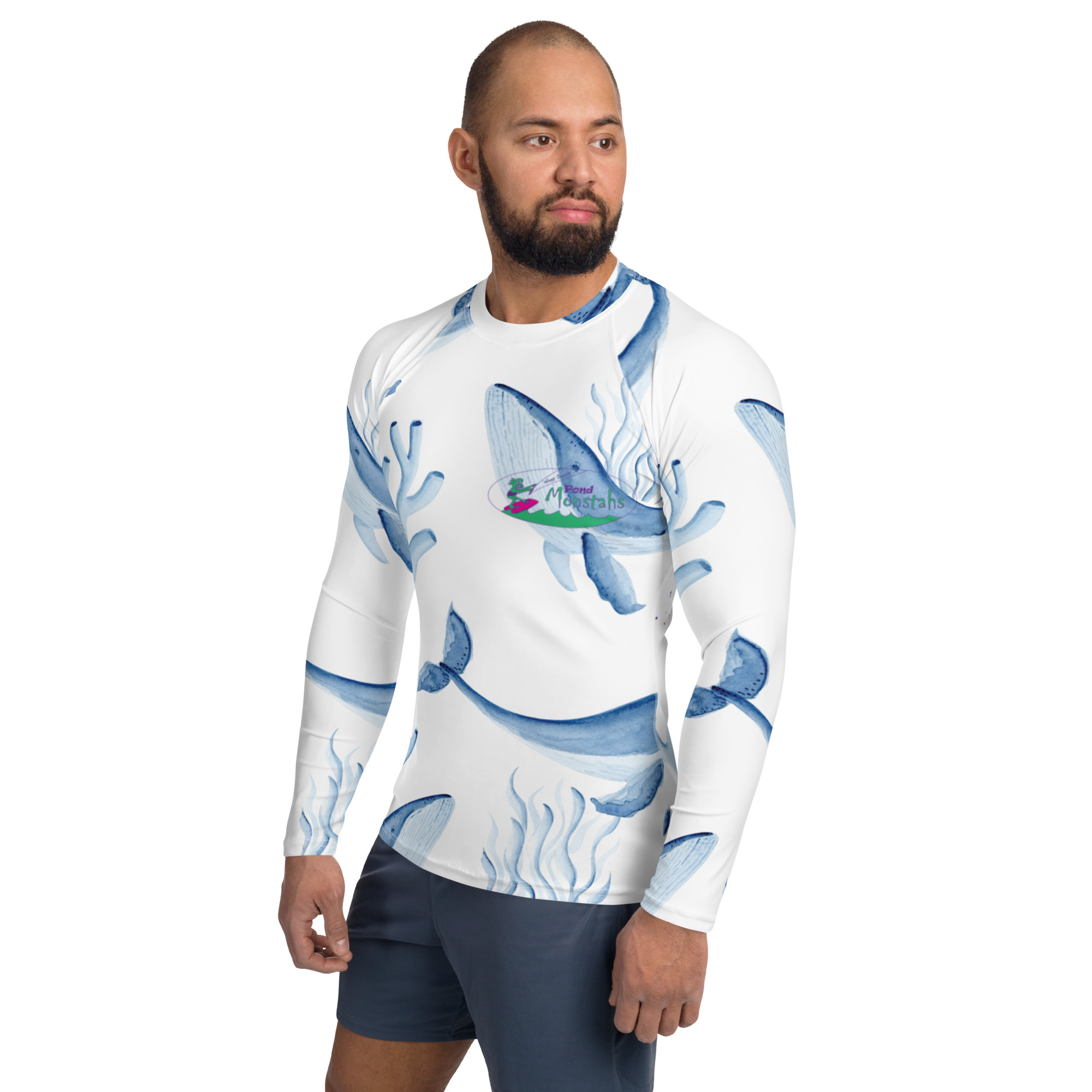 Pond Monstah Rash Guard - Whale - Image 3